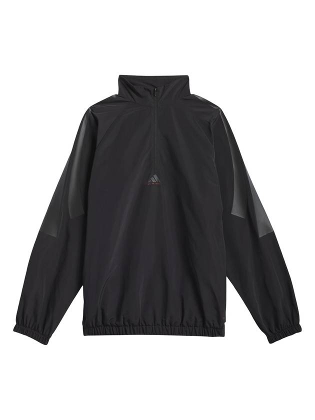 Basketball Woven Half Zip Up Jacket Black - ADIDAS - BALAAN 1