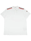 Logo Patch Tricolor Polo T-Shirt White 8A00020 89A16 002 - MONCLER - BALAAN 1