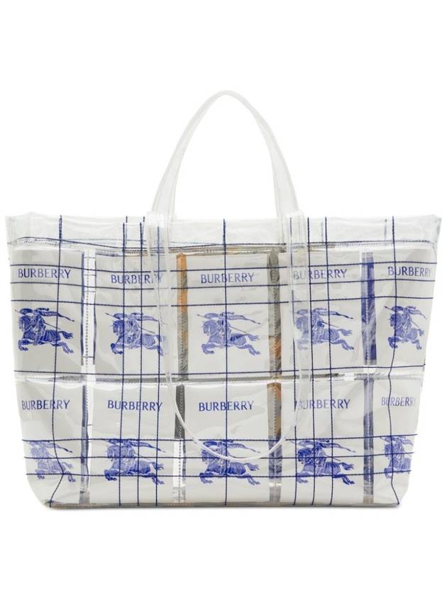 EKD Label Tote Bag White - BURBERRY - BALAAN 5