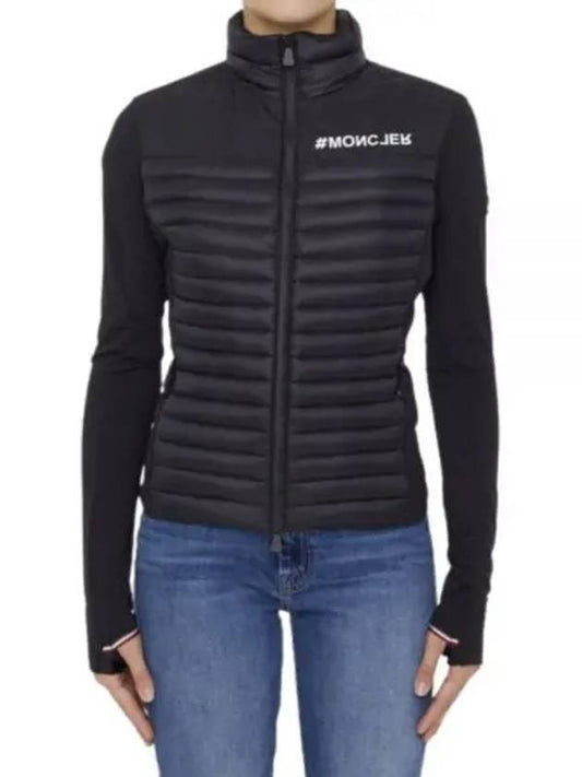 Women's Padded Zip-Up Jacket Black - MONCLER - BALAAN 2