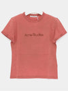 Cotton Short Sleeve T-Shirt Red - ACNE STUDIOS - BALAAN 4