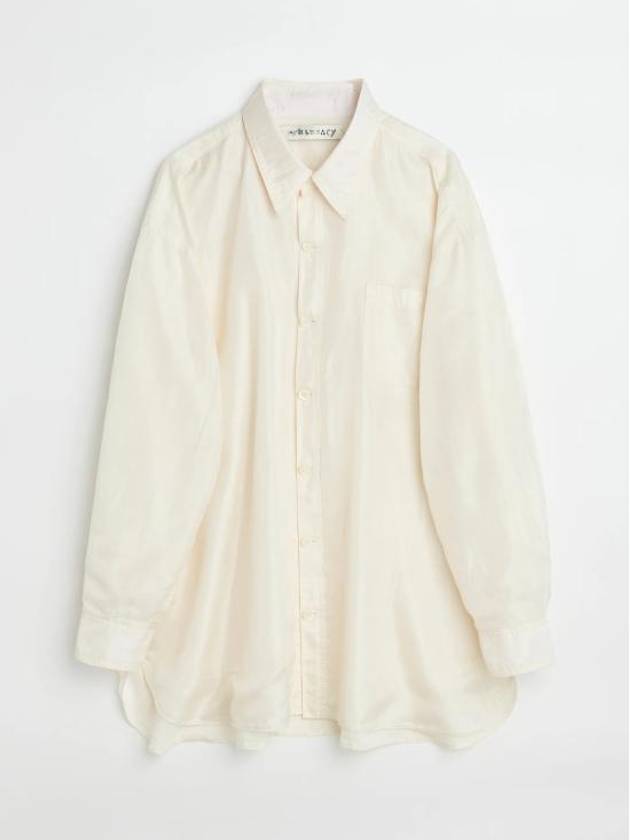 Champagne Cotton Silk Long Sleeve Shirt Beige - OUR LEGACY - BALAAN 2