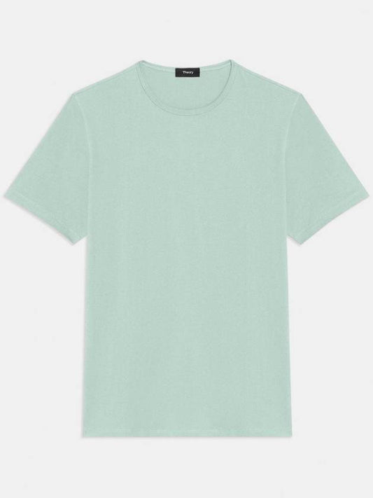 Precise Luxe Cotton Jersey Short Sleeve T-Shirt Blue Surf - THEORY - BALAAN 2