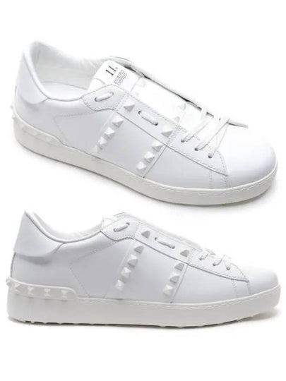 Rockstud Untitled Low Top Sneakers White - VALENTINO - BALAAN 2