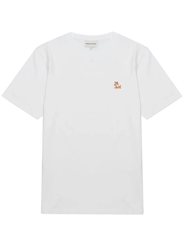 Chillax Fox Patch Regular Short Sleeve T-Shirt White - MAISON KITSUNE - BALAAN 3