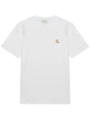 Chillax Fox Patch Regular Short Sleeve T-Shirt White - MAISON KITSUNE - BALAAN 2