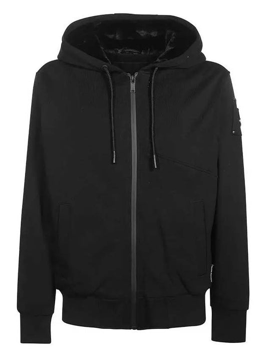 Tilden Fox Fur Zip Up Hoodie Black - MOOSE KNUCKLES - BALAAN 2