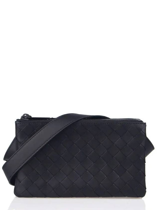 Triple Zipper Cross Bag Black - BOTTEGA VENETA - BALAAN 2