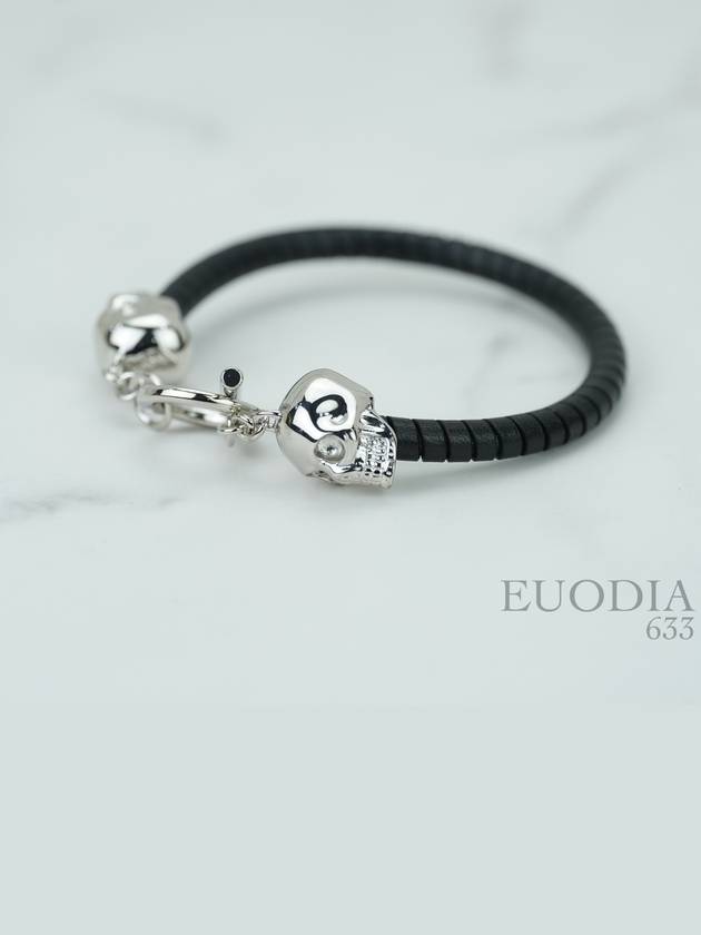 Double Skull Bracelet Silver - ALEXANDER MCQUEEN - BALAAN 7