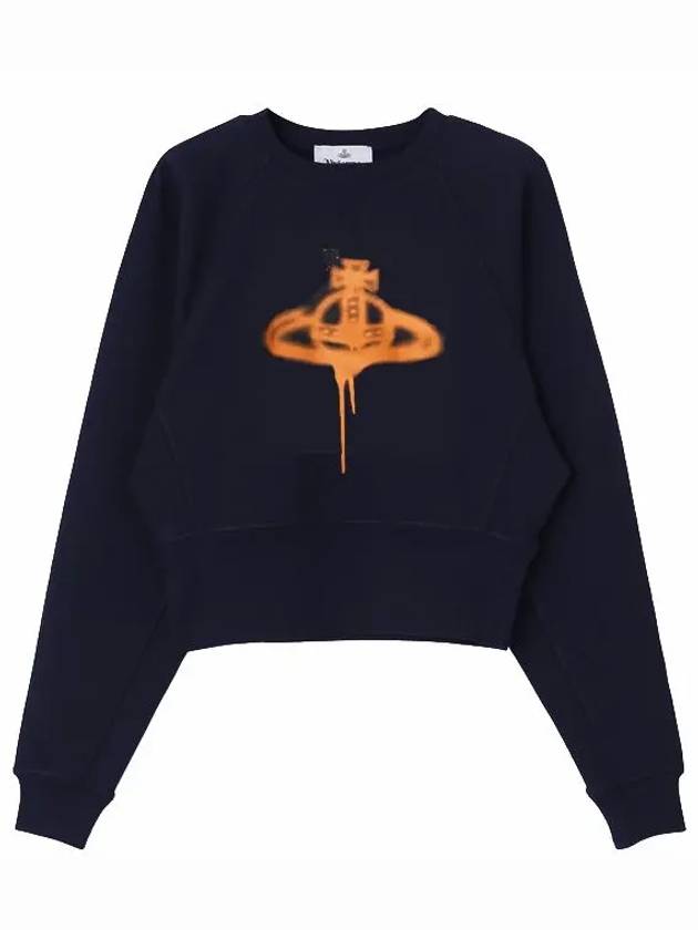 Spray ORB Logo Sweatshirt Navy - VIVIENNE WESTWOOD - BALAAN 2