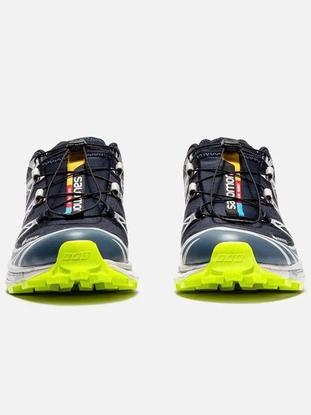 XT 6 Gore-Tex Low-Top Sneakers Night Sky Blue Lime - SALOMON - BALAAN 5