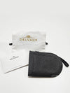 Pin D Soft Grain Leather Card Wallet Black - DELVAUX - BALAAN 6