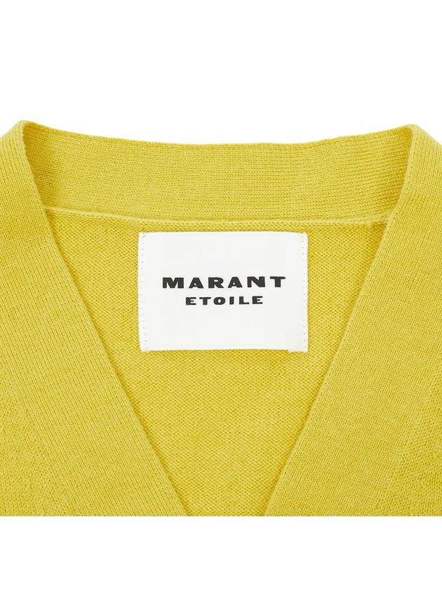 Karin Cotton Cardigan Yellow - ISABEL MARANT ETOILE - BALAAN 9