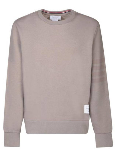 Classic Loopback Tonal 4 Bar Crewneck Knit Top Beige - THOM BROWNE - BALAAN 2