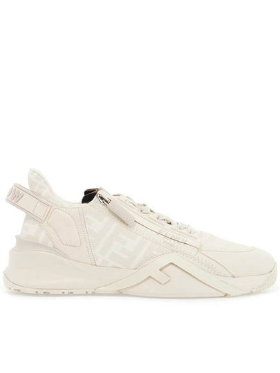 Flow FF Logo Low Top Sneakers White - FENDI - BALAAN 2