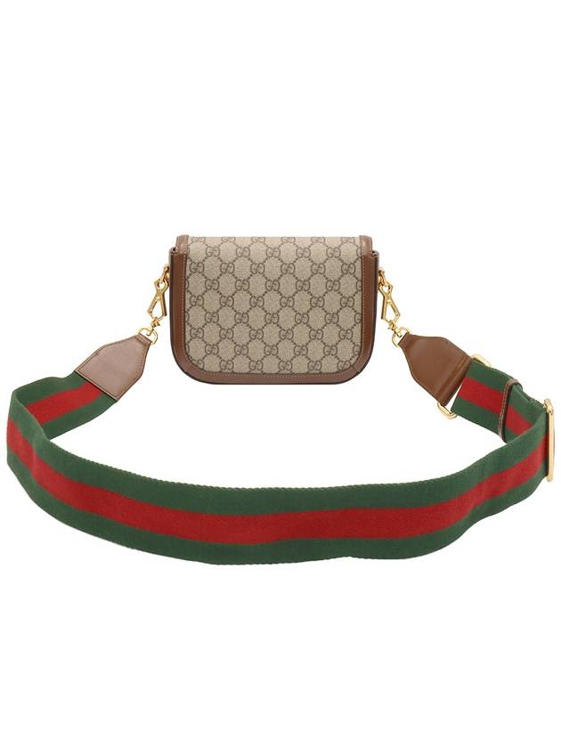 GG Supreme Canvas Brown Leather Horsebit 1955 WEB Mini Cross Bag 2WAY - GUCCI - BALAAN 3