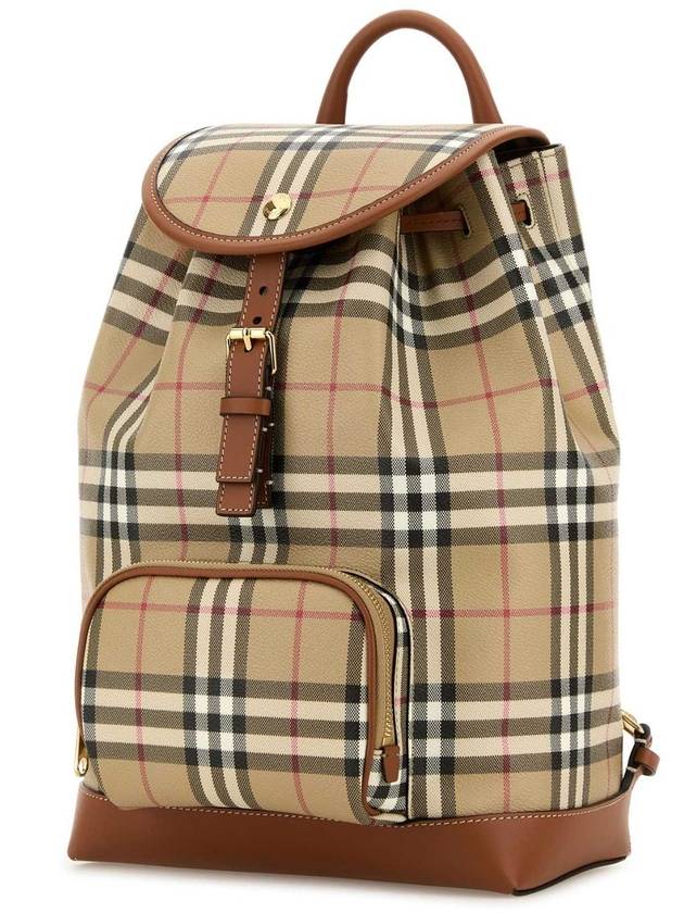 Check Backpack Brown Archive Beige - BURBERRY - BALAAN 3