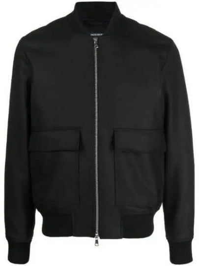 Thom Wool Twill Bomber Jacket Black - J.LINDEBERG - BALAAN 2