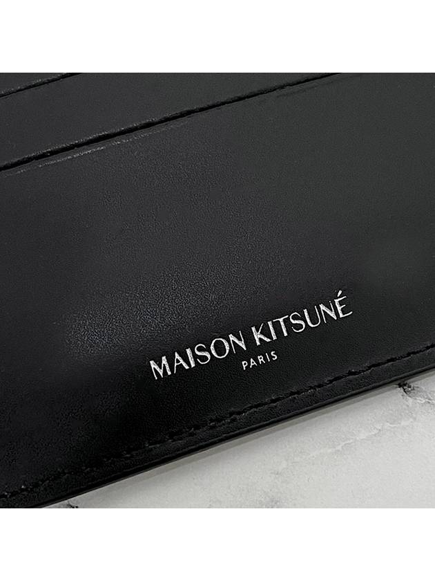 Fox Head Leather Card Wallet Black - MAISON KITSUNE - BALAAN 7