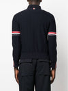 Striped Virgin Wool Long Sleeve Polo Shirt Navy - THOM BROWNE - BALAAN 5