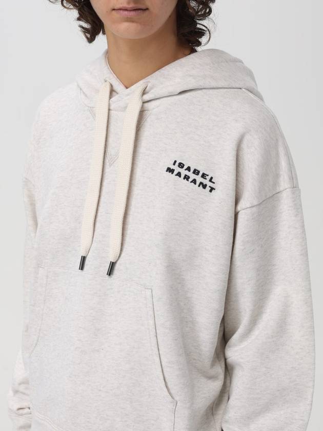 Sylla Embroidered Logo Oversized Hoodie Ecru - ISABEL MARANT - BALAAN 4