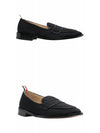 Men's Varsity Grosgrain Penny Loafers Black - THOM BROWNE - BALAAN 5