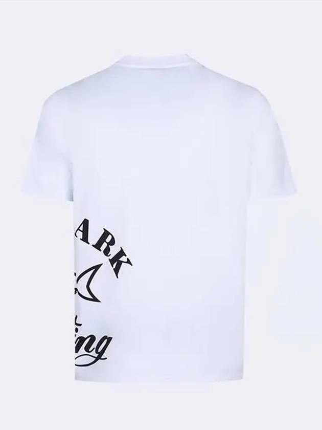 Logo Print Organic Cotton Short Sleeve T Shirt White - PAUL & SHARK - BALAAN 3