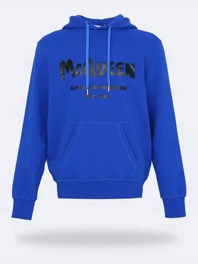 Graffiti Logo Hoodie Blue - ALEXANDER MCQUEEN - BALAAN 2