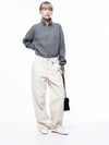 For Women W243PT02CR Non fade Standard Straight Denim Pants Cream - CHANCE'S NOI - BALAAN 1