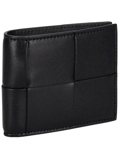 Men's Intrecciato Half Wallet Black - BOTTEGA VENETA - BALAAN 2