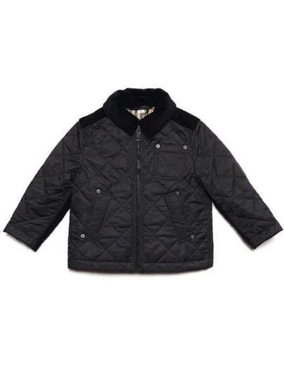 Corduroy Collar Diamond Quilted Jacket Black - BURBERRY - BALAAN 2