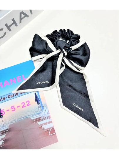 CC Logo Scrunchie White Black - CHANEL - BALAAN 2