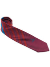 Embroidered Logo Silk Tie Red - VIVIENNE WESTWOOD - BALAAN 3