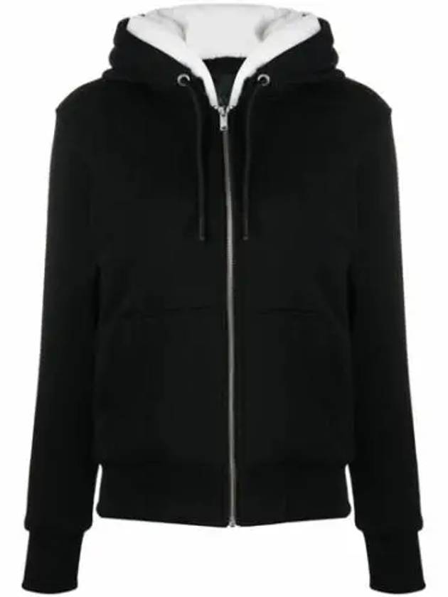 Classic Bunny 3 White Lining Zip Up Hoodie Black - MOOSE KNUCKLES - BALAAN 2