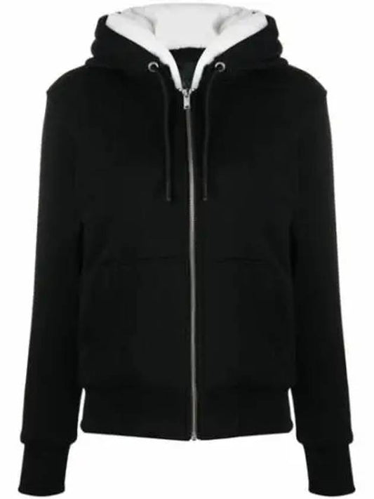 Classic Bunny 3 White Lining Zip Up Hoodie Black - MOOSE KNUCKLES - BALAAN 2