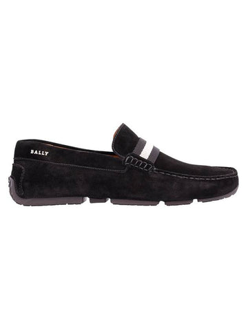 Men's Pearce Suede Loafer Black - BALLY - BALAAN 1