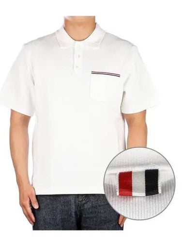 Men s Caravan Short Sleeve T Shirt 271415 - THOM BROWNE - BALAAN 1