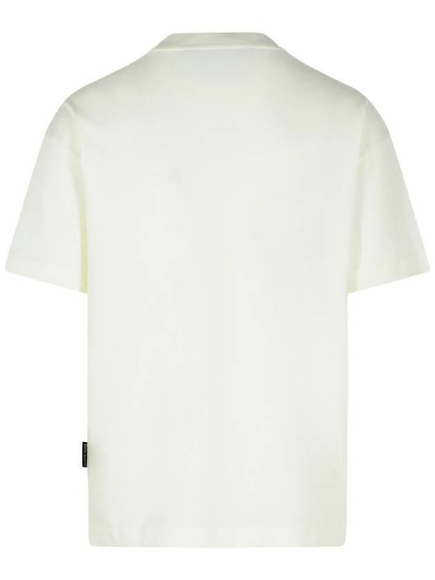 Palm Angels White Cotton T-Shirt - PALM ANGELS - BALAAN 3