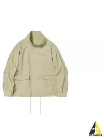 WASHED HARD TWIST CANVAS BLOUSON KHAKI BEIGE A24SB01OC - AURALEE - BALAAN 1