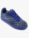 Check Knit Low Top Sneakers Blue - BURBERRY - BALAAN 2