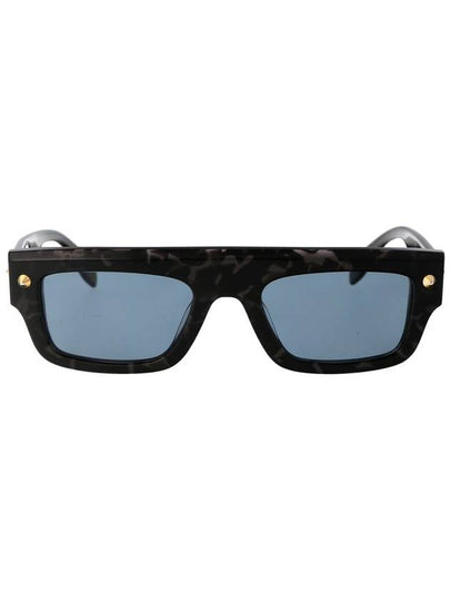 Sunglasses AM0427S 003 003 HAVANA HAVANA BLUE - ALEXANDER MCQUEEN - BALAAN 2