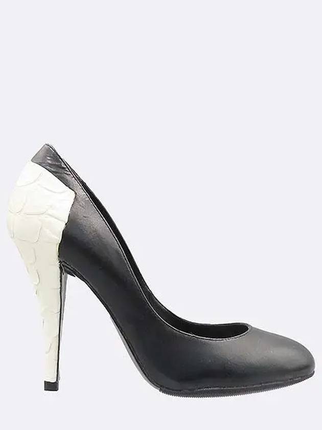 Armani Black White Leather Pumps Women s Shoes 230MM - GIORGIO ARMANI - BALAAN 4