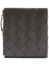 Intrecciato Zipper Half Wallet Grey - BOTTEGA VENETA - BALAAN 5