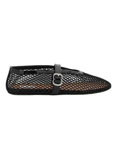 Buckle Strap Mesh Flats Black - ALAIA - BALAAN 1