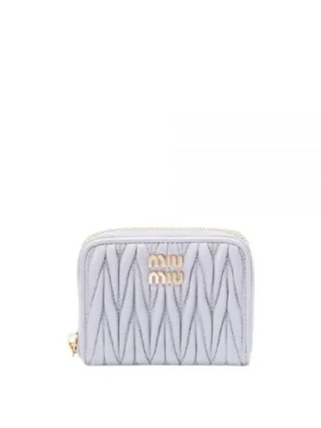 Matelasse Nappa Leather Coin Wallet Grey - MIU MIU - BALAAN 2