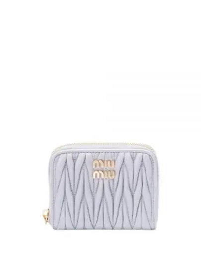 Matelasse Nappa Leather Coin Wallet Grey - MIU MIU - BALAAN 2