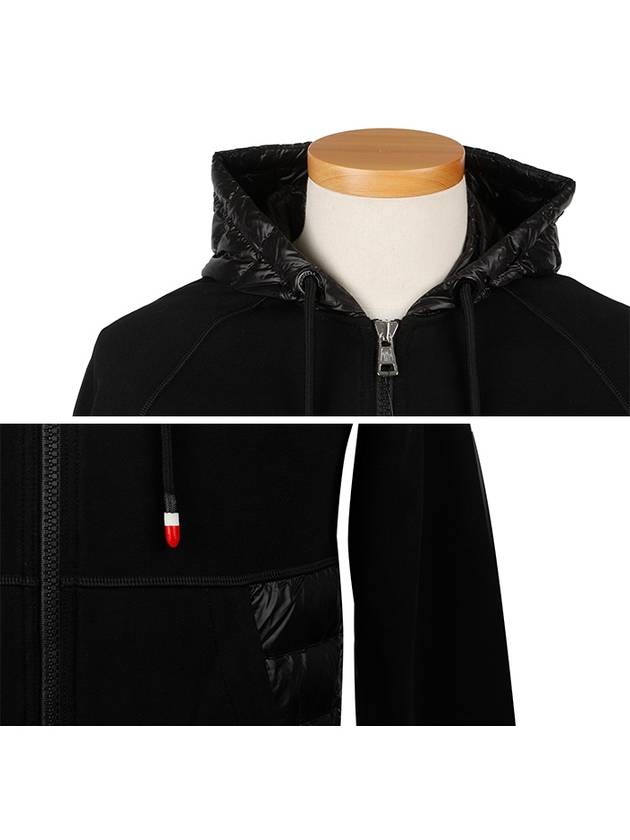 Maglia Down Zip Up Hoodie Black - MONCLER - BALAAN 6