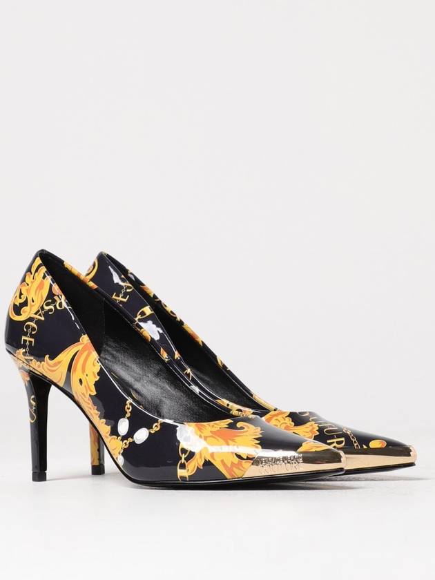 Versace Jeans Couture Baroque pumps in patent leather - VERSACE - BALAAN 2