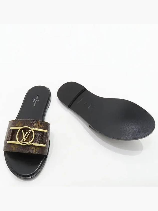 1A64M Monogram Lock It Flat Mule Slippers Size 36 230MM - LOUIS VUITTON - BALAAN 3