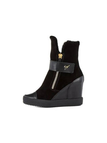 WOMEN LAMAY Suede Sneakers Black 270927 - GIUSEPPE ZANOTTI - BALAAN 1